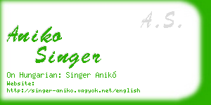 aniko singer business card